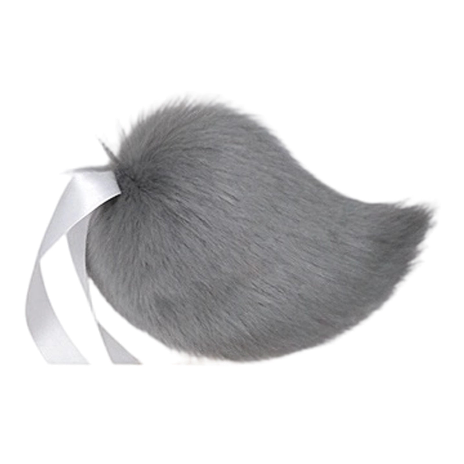 Baby Animal Ribon Faux Animal Tail Cosplay Prop, Soft Tail With Plush Satin Ribbon ...
