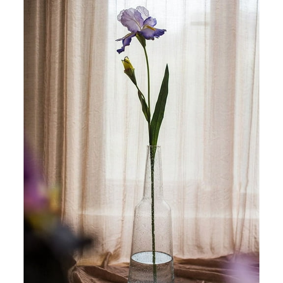 Faux Artificial Iris Flower Stem 31.5" Tall Silk