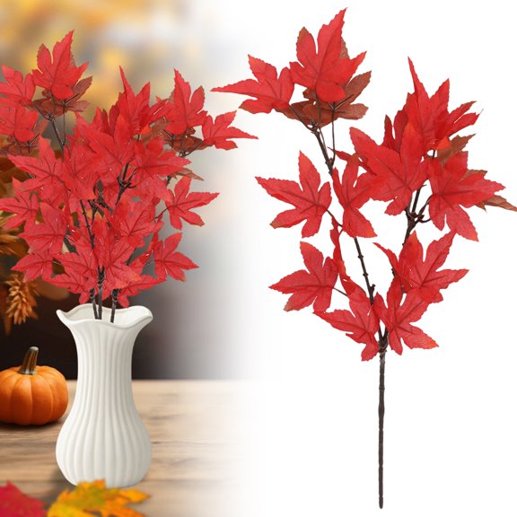Faux Autumn Leaf Branches, Seasonal Fall Mantel & Home Decor