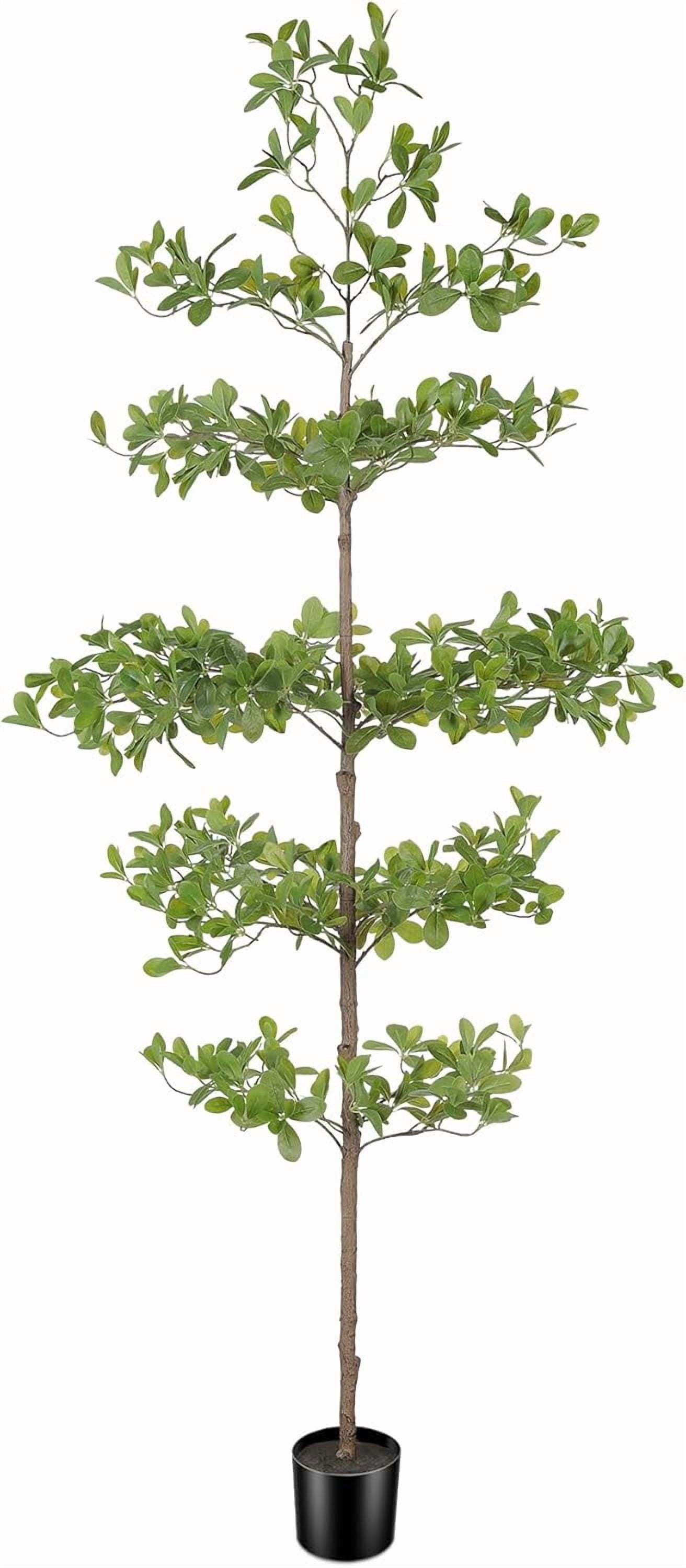 Faux Black Olive Tree 7ft – Artificial Shady Lady Tree with Realistic ...
