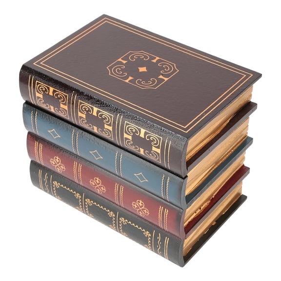 Faux Book Box European Style Vintage Decorative Fake Book Storage Box Shelf Decoration for Office Home[18.00*15.00*11.00]