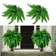 thumbnail image 1 of Boston Fern Artificial Fern Bush for Outdoors and Indoors, Silk Fern for Porch Window Box Garden Home Decor Farmhouse Entrance Office Living Room Greenery, 1 of 9