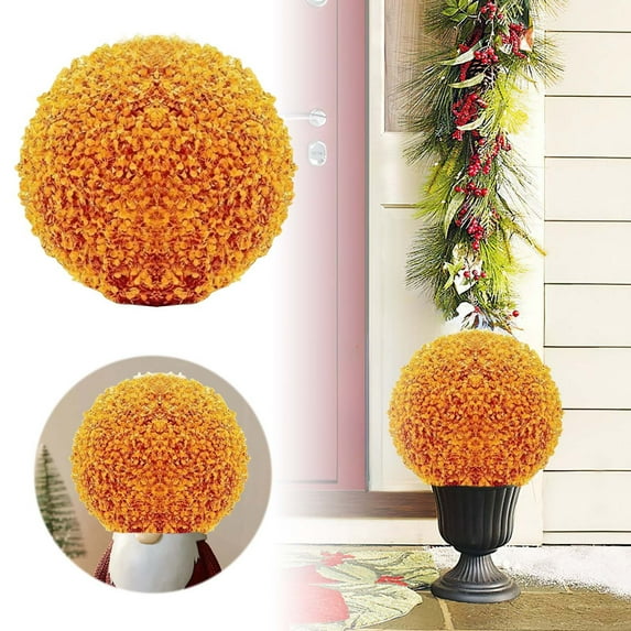 Faux Boxwood Topiary Balls 15.7 inch, Artificial Greenery Garden Spheres for Outdoor Decor, Weather-Resistant Decorative Balls for Patio, Backyard, Wedding, and Indoor Home Décor