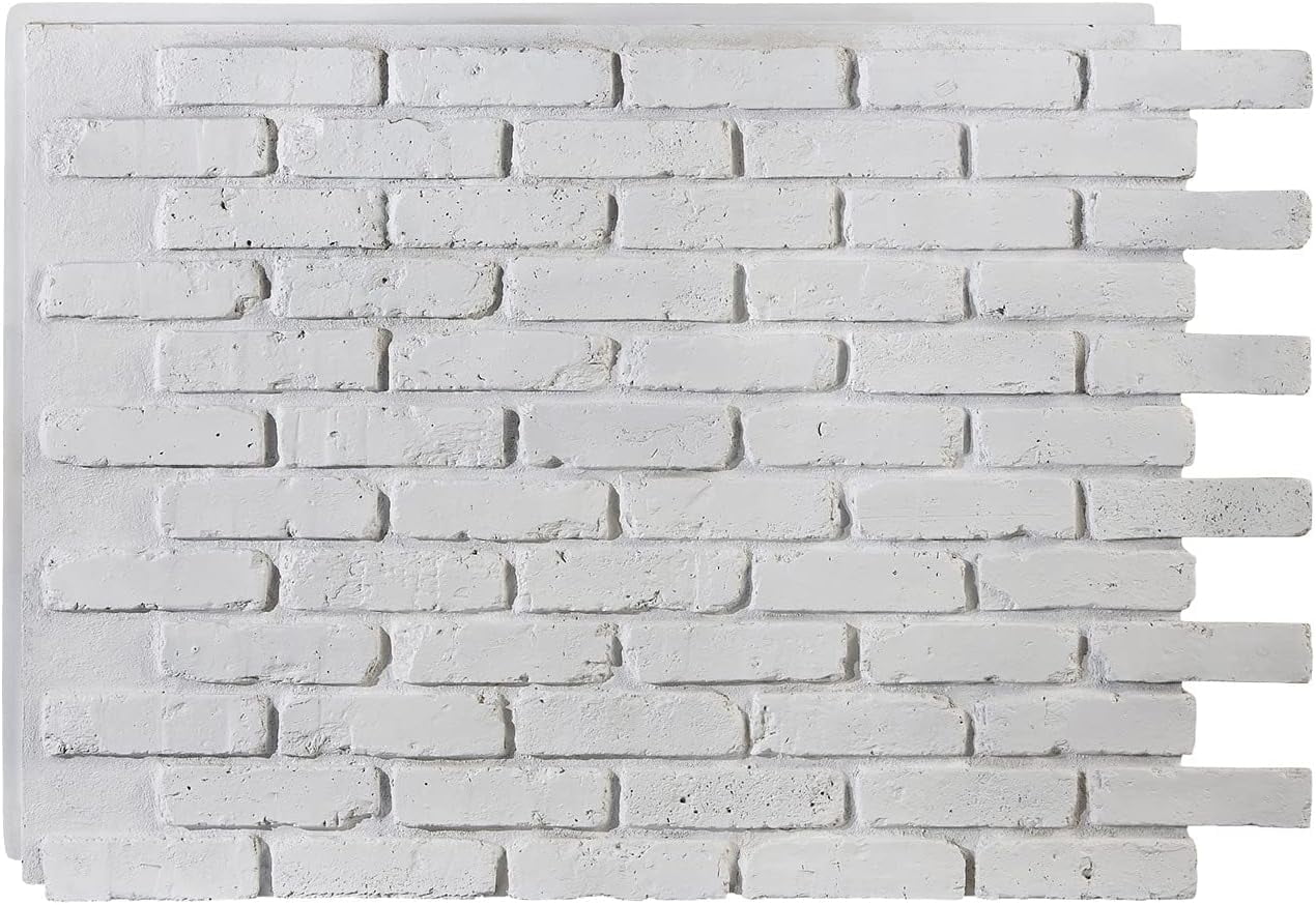 Faux Brick 3D Textured Wall Panel Old Medford Brick 47"L x 32"H x 1