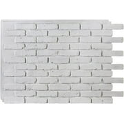 Faux Brick 3D Textured Wall Panel | Old Medford Brick | 47"L x 32"H x 1"D |1 Panel| Iceberg Brick