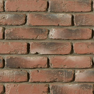 Background, Texture Red Fire Brick Wall With Old Motar Stock Photo