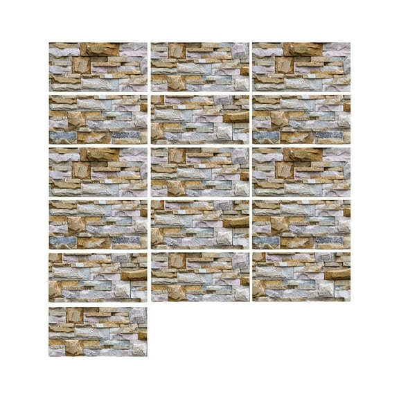 Faux Brick 3D Wall Panels Peel and Stick in Red Brown, Self Adhesive Waterproof Foam Wallpaper for Bedroom, Bathroom, Kitchen