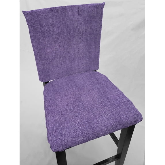 Faux Burlap Dining Room Chair Back Covers or Seat Covers by Penny's Needful Things (Both Chair Back & Seat Cover) (20 W x 16 H CHAIR BACK) (Purple)