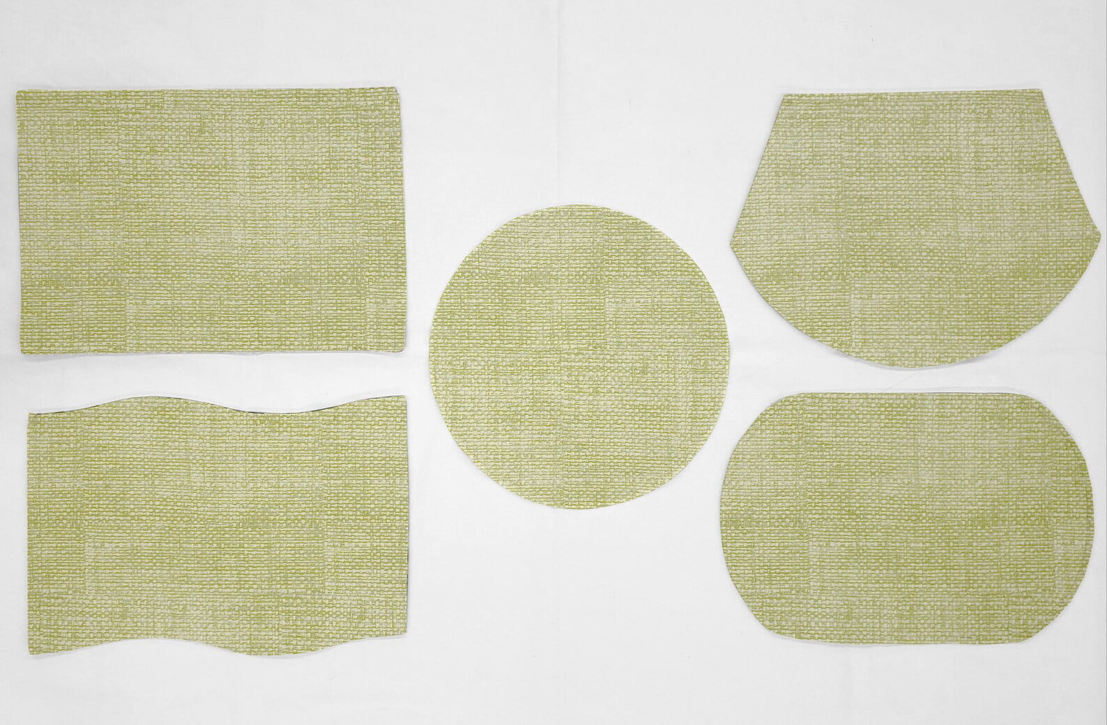 Faux Burlap Placemats by Penny's Needful Things (Oval - Set of 2) (Sage Green)