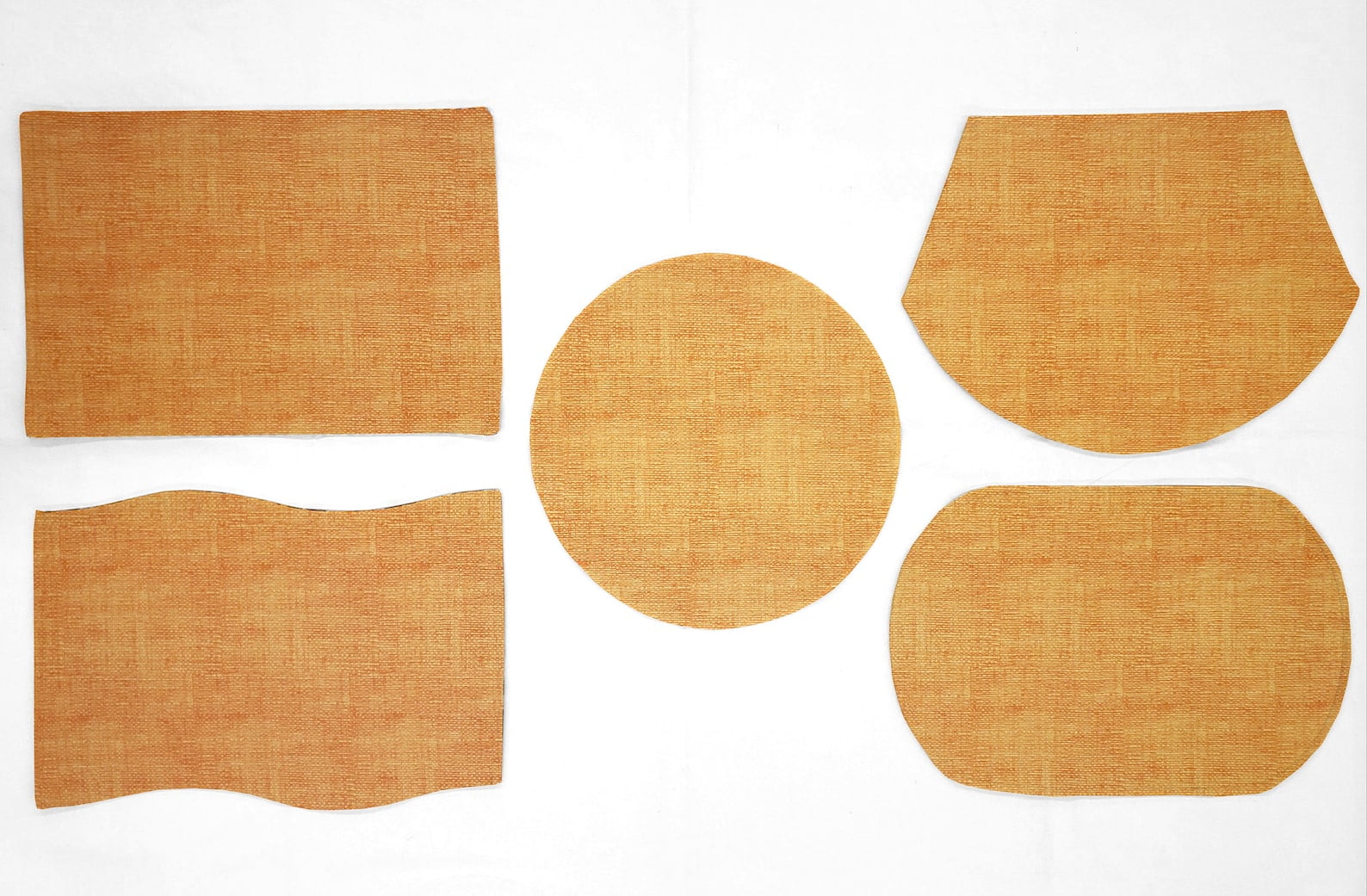 Faux Burlap Placemats by Penny's Needful Things (Rectangle - Set of 2) (Orange)