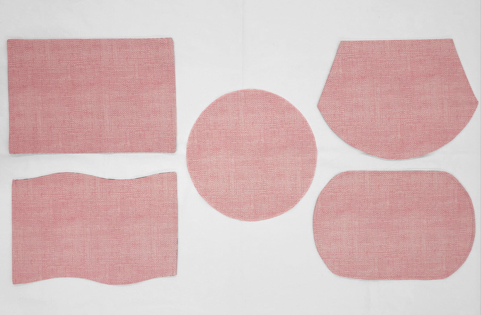 Faux Burlap Placemats by Penny's Needful Things (Rectangle - Set of 2) (Salmon Pink)