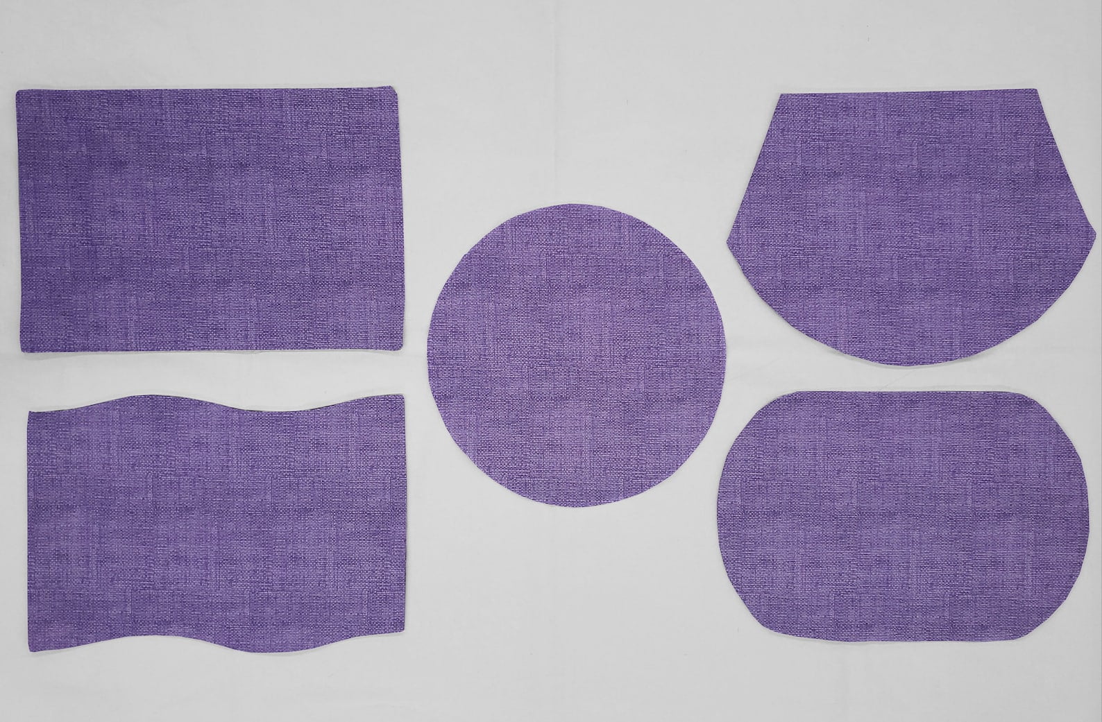 Faux Burlap Placemats by Penny's Needful Things (Wave - Set of 4) (Purple)