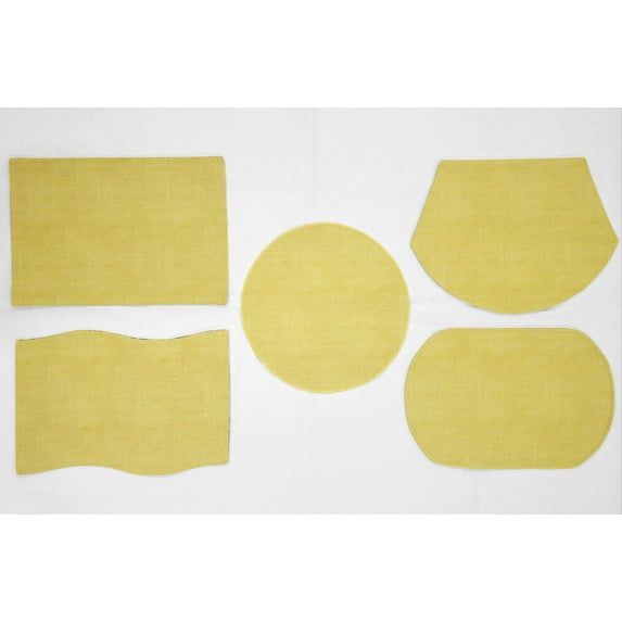 Faux Burlap Placemats by Penny's Needful Things (Wave - Set of 4) (Yellow)