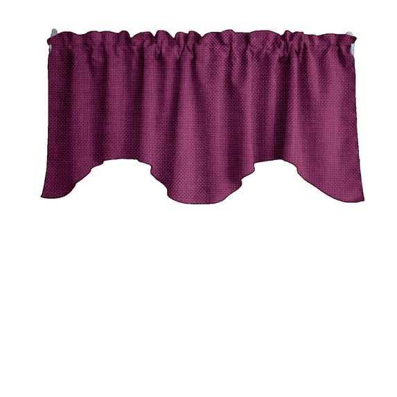 Faux Burlap Scalloped Valance Curtain Window Treatment Kitchen Home Décor 58" Wide / 20" Tall