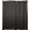 thumbnail image 1 of Faux Burlap Shower Curtain by Penny's Needful Things (Black/Gray), 1 of 1