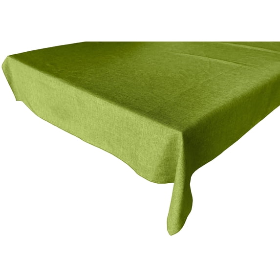 Faux Burlap Solid Tablecloth Lime Green