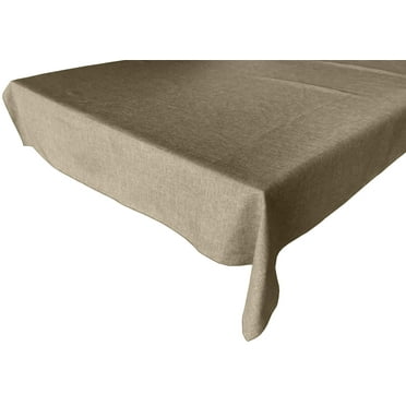 Faux Burlap Solid Tablecloth Wheat