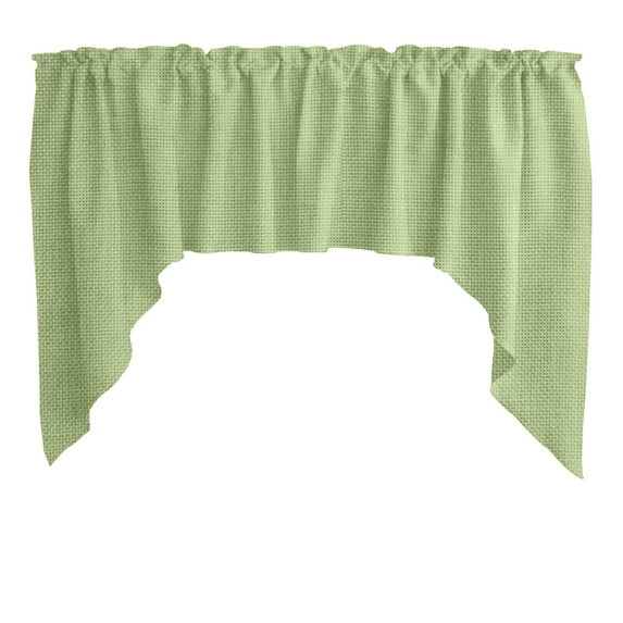 Faux Burlap Swag Valance Curtain Window Treatment Kitchen Home Décor 72" Wide / 36" Tall