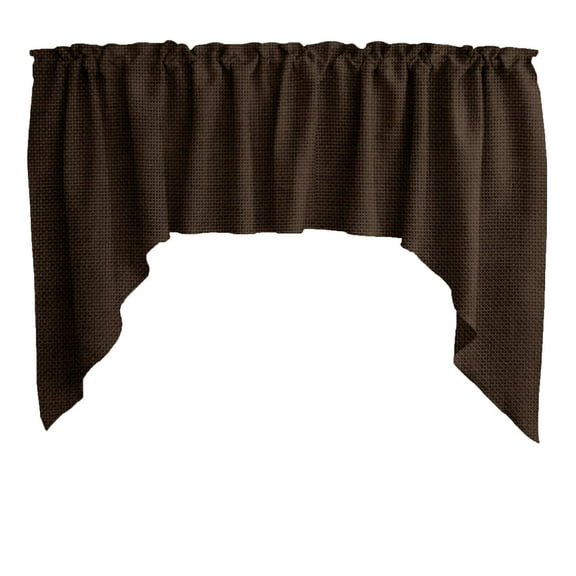 Faux Burlap Swag Valance Curtain Window Treatment Kitchen Home Décor 72" Wide / 36" Tall