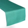 thumbnail image 1 of Faux Burlap Table Runner Solid Aqua, 1 of 2