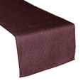 thumbnail image 1 of Faux Burlap Table Runner Solid Eggplant, 1 of 2