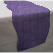 Faux Burlap Table Runner by Penny's Needful Things (3 Feet Long - SCALLOPED) (Purple)
