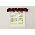 thumbnail image 1 of Faux Burlap Texture Curtain Sleeve Topper Window Treatment with Bottom and Top Ruffle, 1 of 11