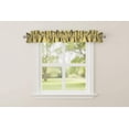 thumbnail image 1 of Faux Burlap Texture Curtain Sleeve Topper Window Treatment with Bottom and Top Ruffle, 1 of 11