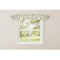 thumbnail image 1 of Faux Burlap Texture Curtain Sleeve Topper Window Treatment with Bottom and Top Ruffle, 1 of 11