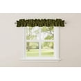 thumbnail image 1 of Faux Burlap Texture Curtain Sleeve Topper Window Treatment with Bottom and Top Ruffle, 1 of 11