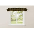 thumbnail image 1 of Faux Burlap Texture Curtain Sleeve Topper Window Treatment with Bottom and Top Ruffle, 1 of 10