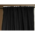 thumbnail image 1 of Faux Burlap Texture Polyester Solid Single Curtain Panel 58 Inch Wide Black, 1 of 1
