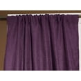 thumbnail image 1 of Faux Burlap Texture Polyester Solid Single Curtain Panel 58 Inch Wide Eggplant, 1 of 1