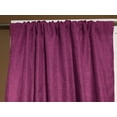 thumbnail image 1 of Faux Burlap Texture Polyester Solid Single Curtain Panel 58 Inch Wide Fuchsia, 1 of 1