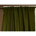 thumbnail image 1 of Faux Burlap Texture Polyester Solid Single Curtain Panel 58 Inch Wide Olive, 1 of 1