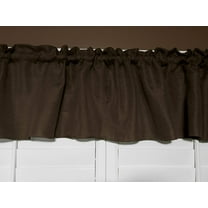 Faux Burlap Window Valance 58" Wide Brown