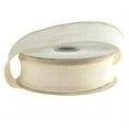 thumbnail image 1 of Faux Burlap Wired Edge Ribbon, 7/8-inch, 10-yard, Off White, 1 of 1