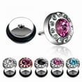 thumbnail image 1 of Faux CZ Center with CZ Surround Plug (Pink Surround (1) Piece), 1 of 2