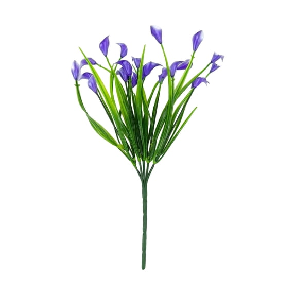Faux Calla Lily Single Stem, Artificial Silk Flower with Bendable Stem, Indoor Outdoor Decor for Living Room Dining Table Wedding Centerpiece