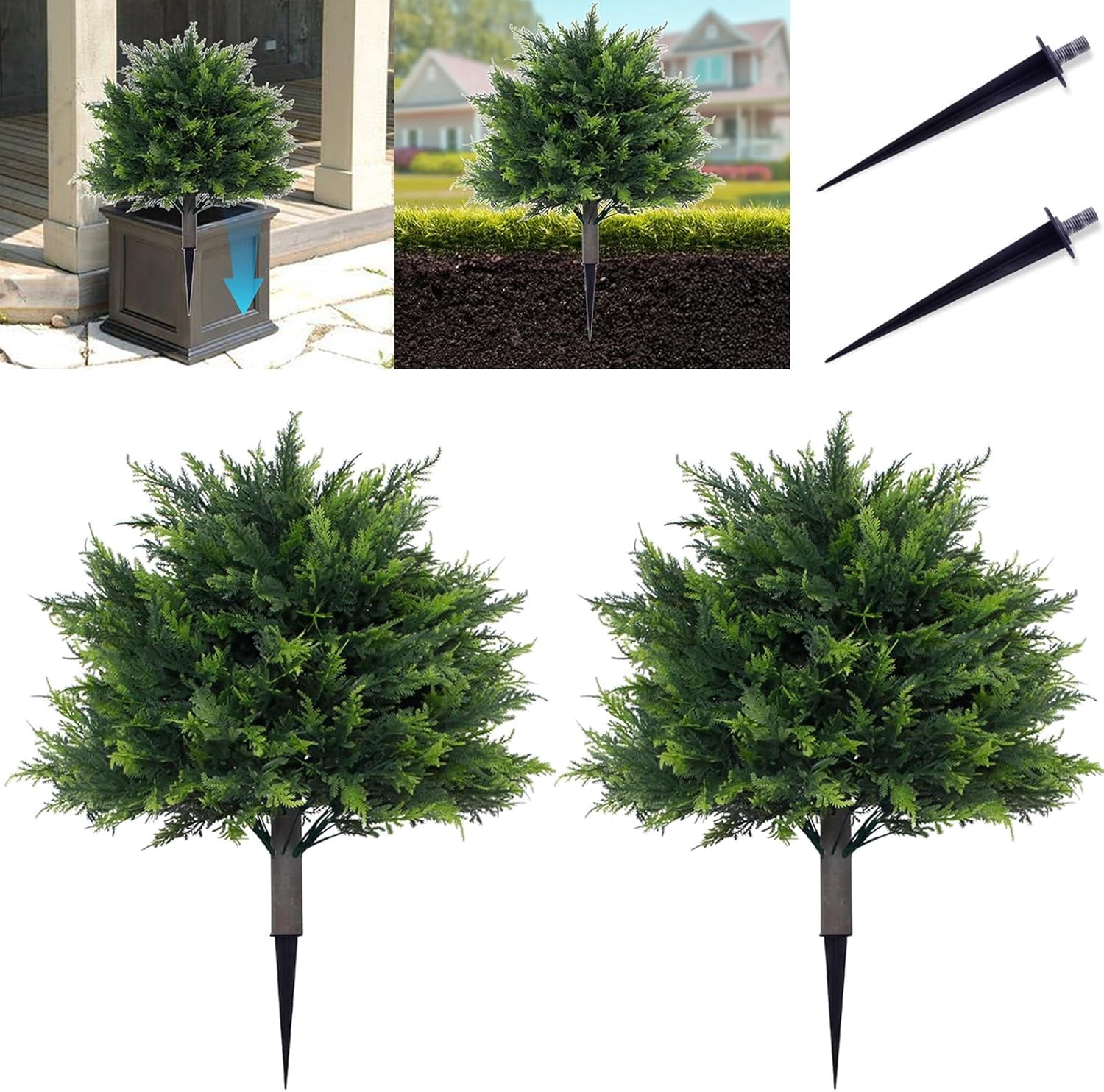 Faux Cedar Container Fillers, Artificial Cedar Planter Filler, Ever ...