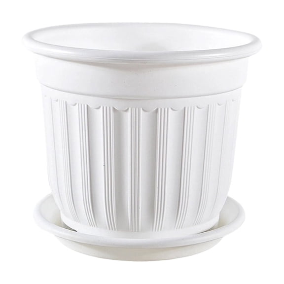 Faux Ceramic Breathable Planter Pot with Retro Look Rhizome Containing Foliage Vessel Stylish Ornamental Container for Indoor Greenery and Household Deco