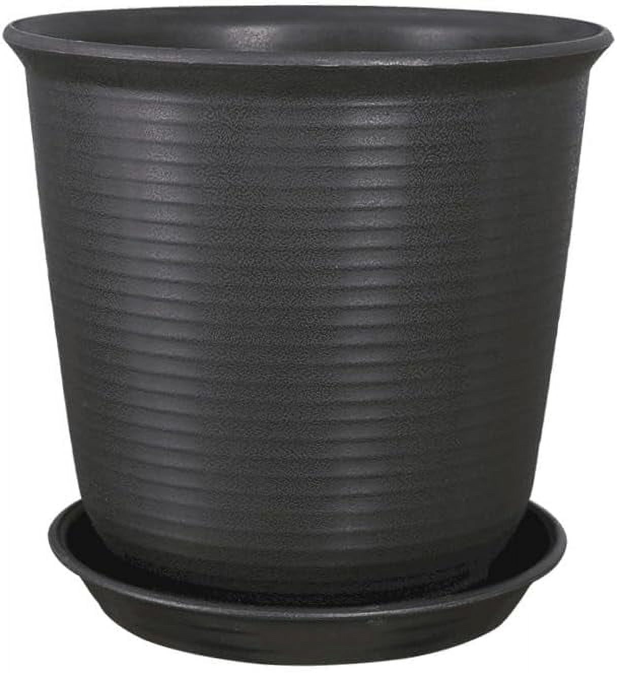 Faux Ceramic Pots, Creative Large Plant Pots for Balcony, Black