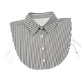 thumbnail image 1 of Faux Collar for Sweater Dresses Uniforms Striped Half Shirt Blouse Collar Insert, 1 of 6