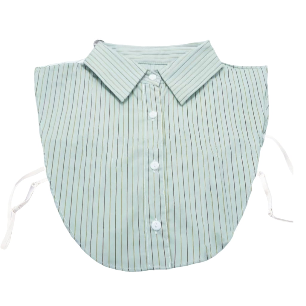 Faux Collar for Sweater Dresses Uniforms Striped Half Shirt Blouse Collar  Insert - Walmart.com