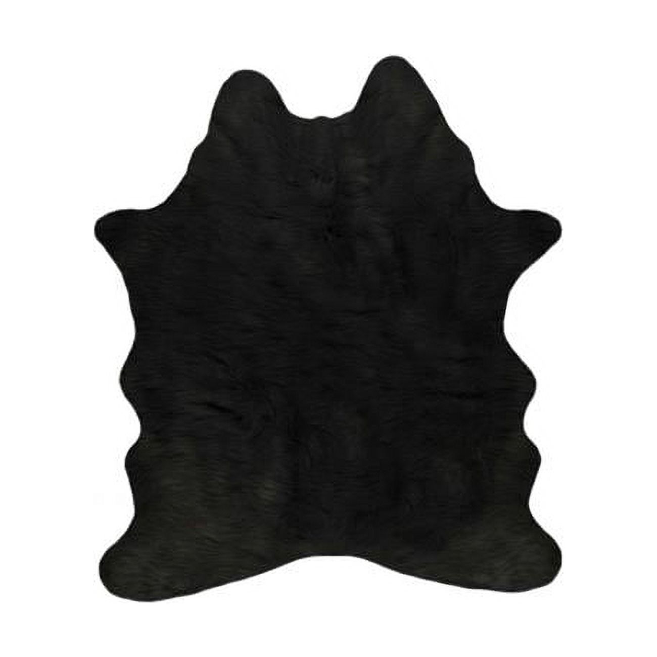 Faux Cowhide Rug 4 x 5 Black