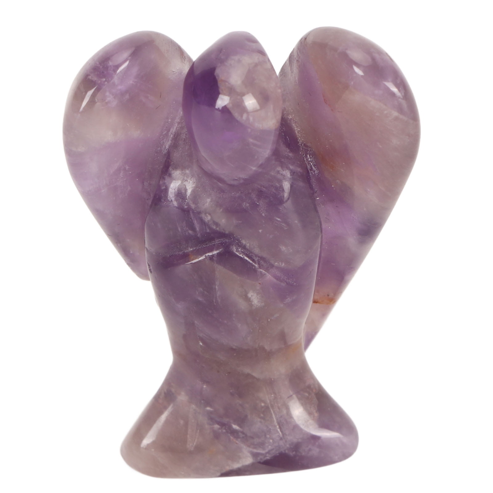 Faux Crystal Angel Figurine Carved Peace Healing Pocket Angel Statue