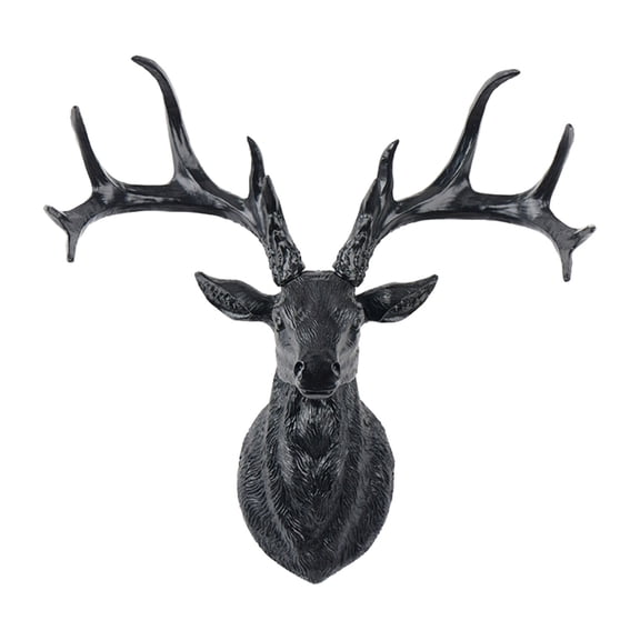 Deer Head Wall Decor, DIY Unfinished Resin Wall Sculpture for Farmhouse Living Room, Blank Deer Head for Custom Painting Bedroom Office and Rustic Home Accents