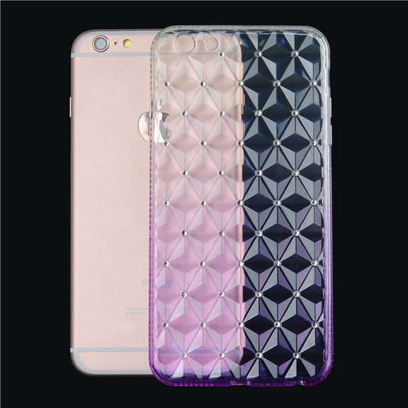 Faux Diamond Slim Translucent Flexible TPU Skin Case for iPhone 6 iPhone 6s