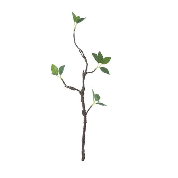 Faux Dried Branch with Green Leaves, Artificial Twig Vine for Home Decor - Zen Style for Living Room,Dining Table,Decorative Floral Arrangement