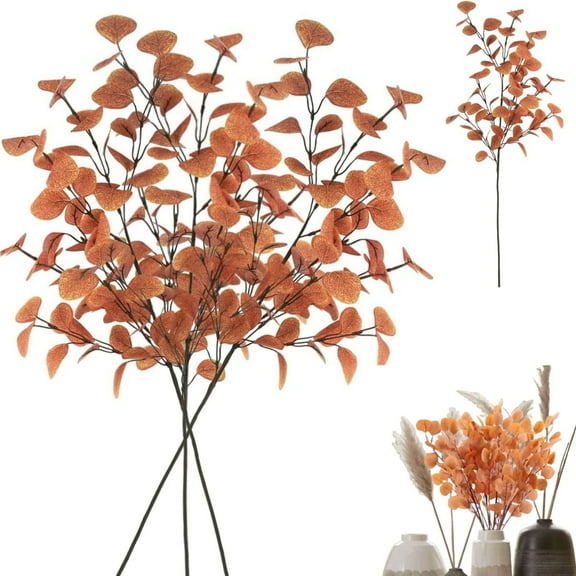Faux Eucalyptus Branches,Fall Leaves Decoration,Tall Fake Eucalyptus Branches,Table Arrangements for Home,Fireplace,Farmhouse